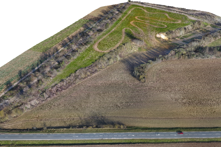 Vue 3D d'une parcelle agricole