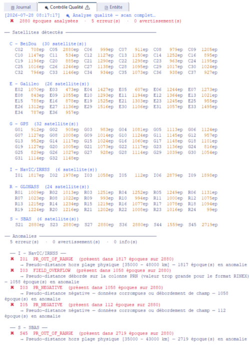 TopoSat Rinex Editor - QC